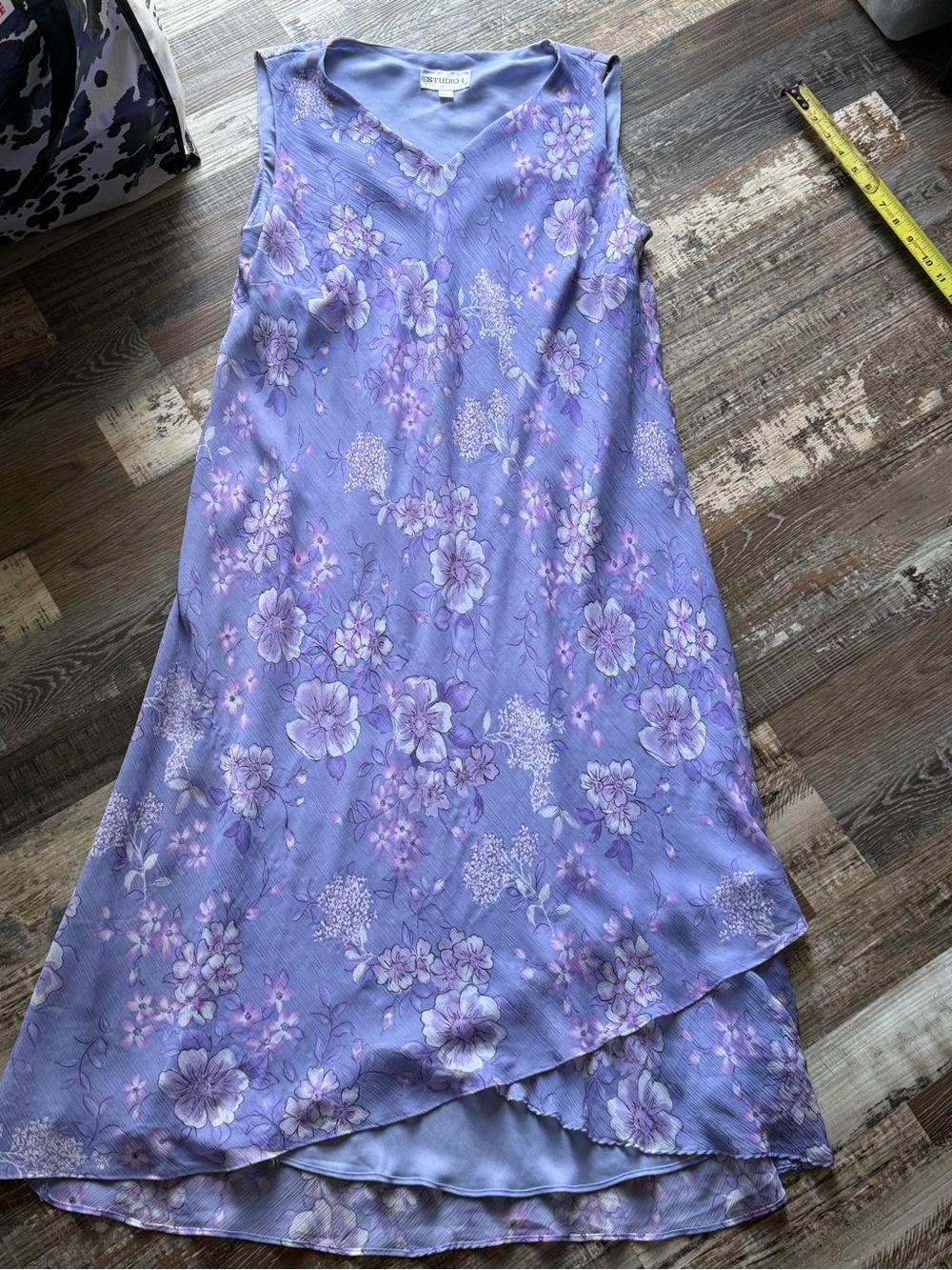 Studio I Lavender Floral High-Low Skirt